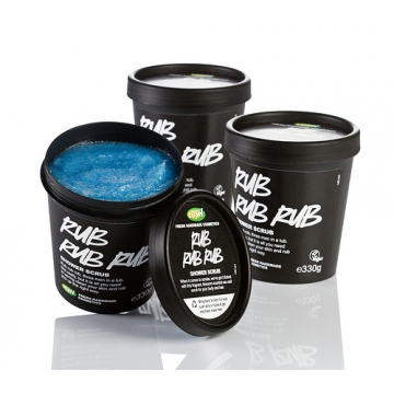 Rub rub rub lush scrub
